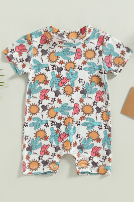 Western Print Baby Romper