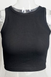 Plain Sleeveless Crop Tank Top