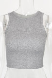 Plain Sleeveless Crop Tank Top