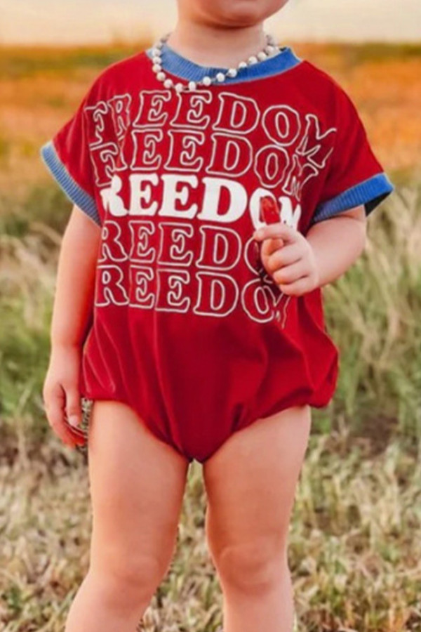 Freedom Print Independence Day Baby Romper