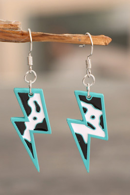 Cow Print Lightening Earrings MOQ 5pcs