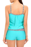 Color Block Striped Cami Tankinit Set