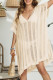 Deep V Neck Knitting Beach Cover Up Kimono