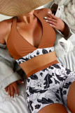 High Waist Floral Print 2PCS Bikini Set