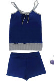 Color Block Striped Cami Tankinit Set