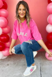 Rose Rhinestone MAMA Graphic T Shirt