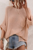 Plain Pocket Oversize Knit Top