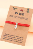 Dinosaur Cord Knit Bracelet MOQ 5pcs