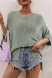 Plain Pocket Oversize Knit Top