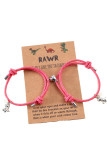 Dinosaur Cord Knit Couple Bracelet MOQ 5pcs
