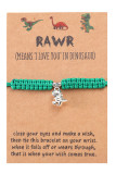 Dinosaur Cord Knit Bracelet MOQ 5pcs