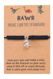 Dinosaur Cord Knit Bracelet MOQ 5pcs