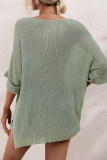 Plain Pocket Oversize Knit Top