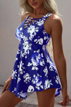 Floral Printed Strappy Tank Tankini Set