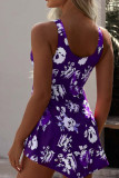 Floral Printed Strappy Tank Tankini Set