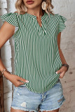 Ruffle Sleeves Stripes Blouse