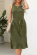 Sleeveless Plain Tie Waist Tank Dress
