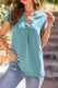 V Neck Ruffle Sleeves Satin Blouse