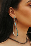 Long Turquoise Beads Earrings MOQ 5pcs