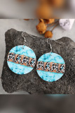 Cow MAMA Print Leather Earrings