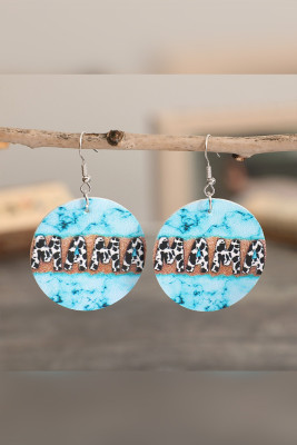 Cow MAMA Print Leather Earrings