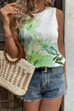 Placement Paint Floral Print Tank Top
