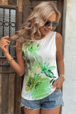 Placement Paint Floral Print Tank Top