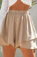 Khaki Ruffle Layered High Waist Flowy Shorts