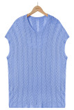 Plain V Neck Hollow Out Striped Cover Up Dress