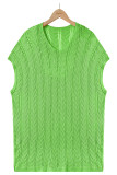 Plain V Neck Hollow Out Striped Cover Up Dress