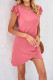 Plain Ruffles Sleeves Jersey Dress