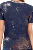 Multicolor Blank Apparel- Western Fashion Bleached Tie-dye T-shirt