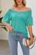 Plain Ruffle Sleeves Splicing Top