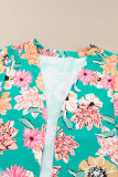 Green Vacay Floral Print Kimono