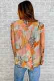 Yellow Abstract Printed Flutter Tank