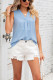 Sleeveless V Neck Smocked Tank Top