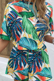 Tie Dye Printed Top With Shorts 2pcs Set