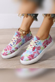 PU Floral Print Sneakers