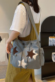 Star Patchwork Canvas Crossbody Shoulder Bag