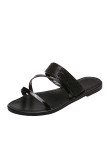 Rhinestone Shiny Straps Flat Sandals