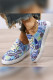 PU Floral Print Sneakers