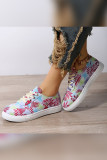 PU Floral Print Sneakers