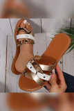 Leopard Snake Skin Straps Flat Sandals