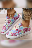 PU Floral Print Sneakers