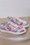 PU Floral Print Sneakers
