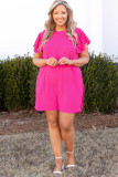 Rose Plus Size Ruffle Sleeve Mini Dress