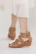 Criss Cross Strappy Zipper Platform Sandals