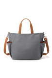 Contrast Tape Plain Canvas Weekender Bag