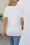 Plain V Neck Twisted Jersey Top