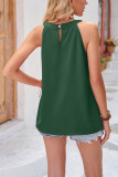 Plain Pin-Tuck Halter Tank Top